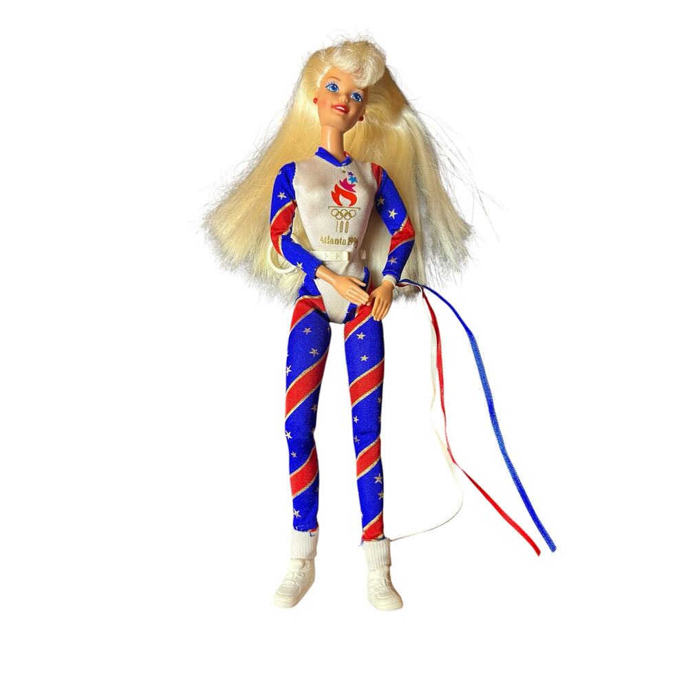 Vintage 1996 Atlanta Olympics Gymnast Barbie Collectible